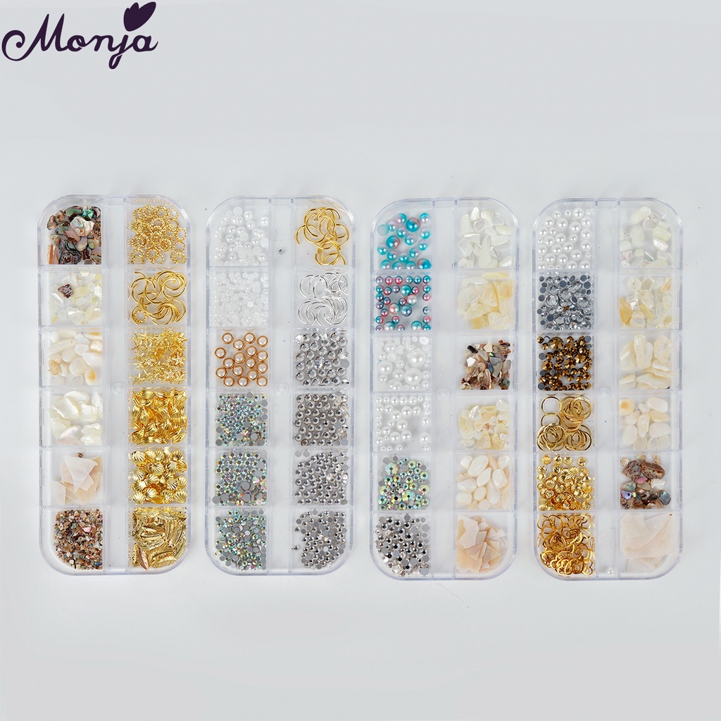 Bộ Phụ Kiện Trang Trí Móng Tay 4 Kiểu Dáng Khác Nhau Tiện Dụng