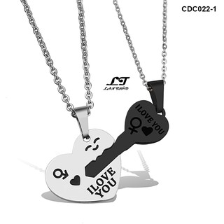 Dây chuyền cặp đôi chìa khóa trái tim tình yêu CDC022-1