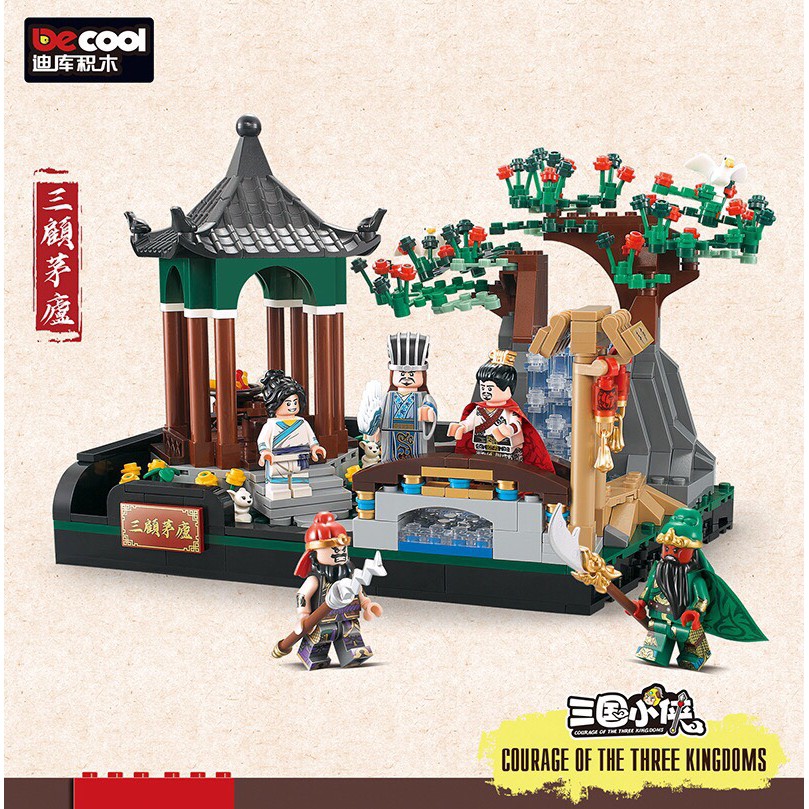 Lego Tam Quốc 3 anh em trên cầu mô hình sưu tập nhân vật Lưu Bị, Quan Công, Trương Phi