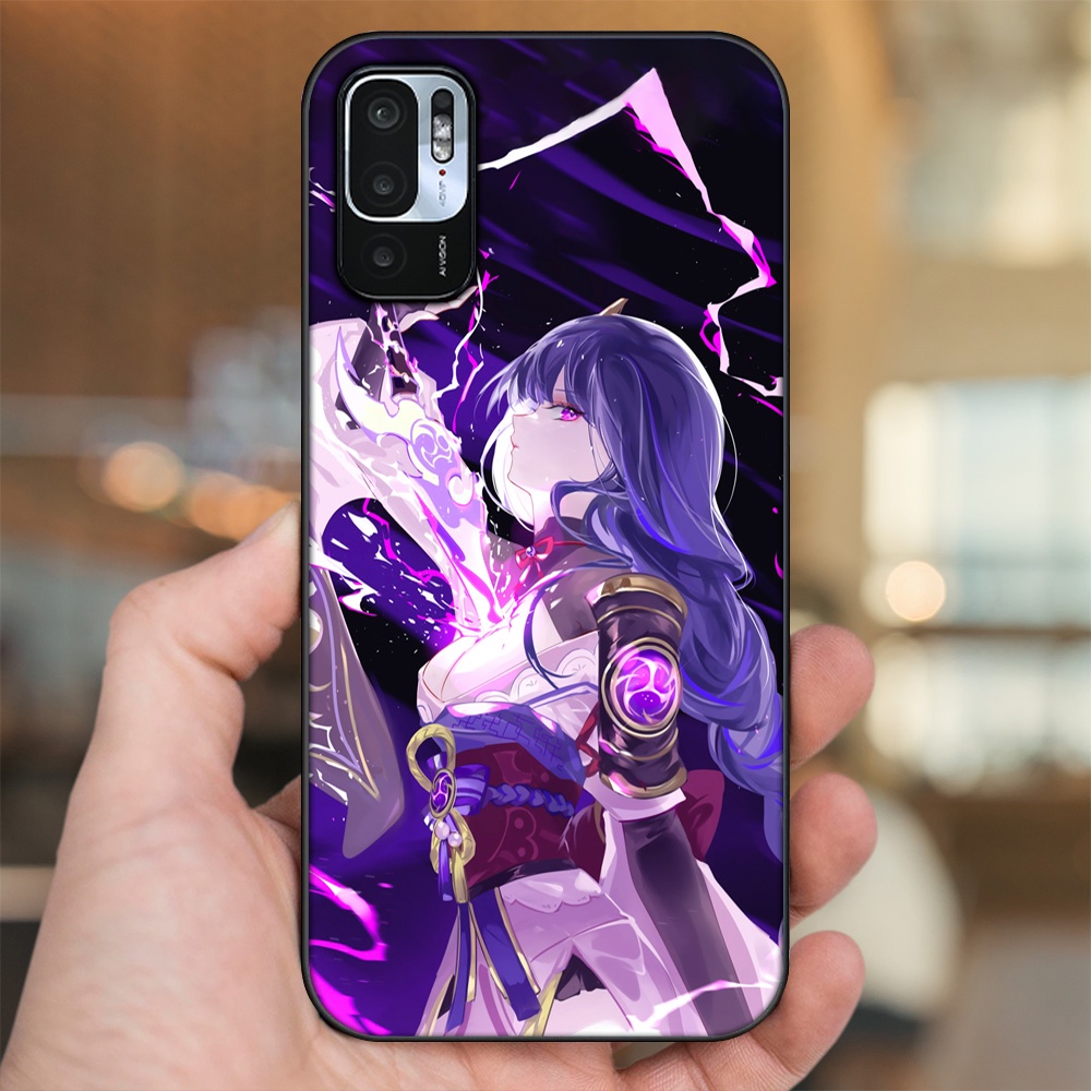 Ốp lưng Xiaomi Redmi Note 10 5G viền đen in hình Raiden Shogun Genshin Impact