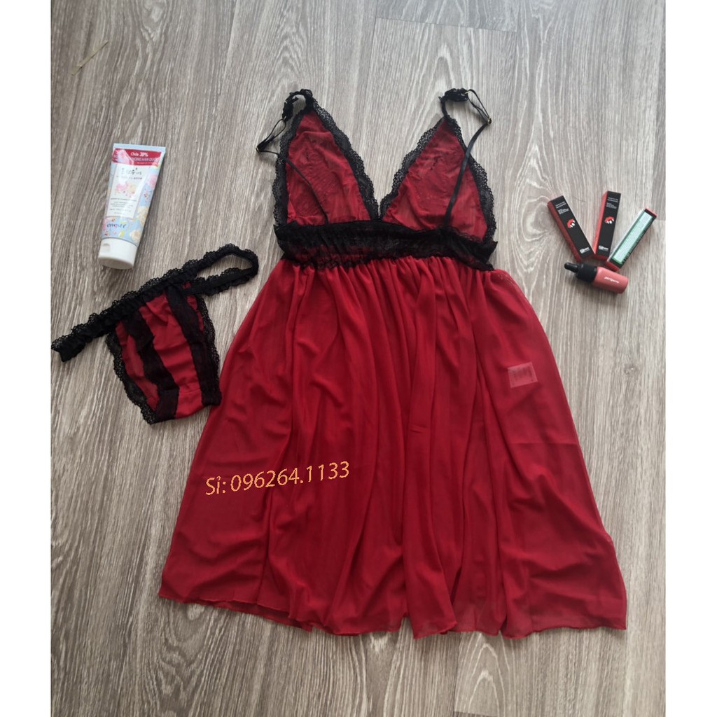 Đồ ngủ 2 dây gợi cảm - Đồ ngủ nữ gợi cảm - Đẩm ngủ sexy - Váy ngủ sexy ( SEXY HOA HỒNG NGỰC) | BigBuy360 - bigbuy360.vn
