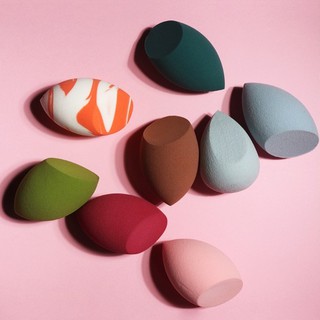 Olive xiên Cắt trang điểm Sponge Powder Liquid Foundation BB Cream Puff Blender