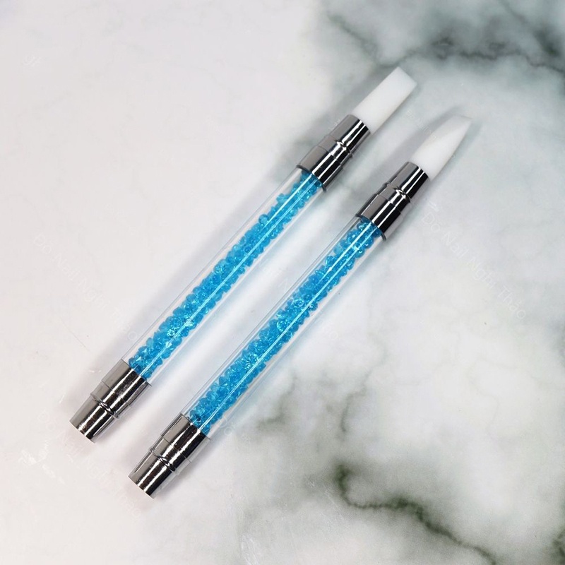 Bút đẩy sticker cho móng đầu silicon phụ kiện nail đẩy sticker