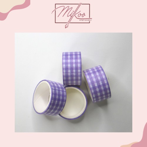 Set Washi Tape Caro Pastel Đáng Yêu Nhiều Màu