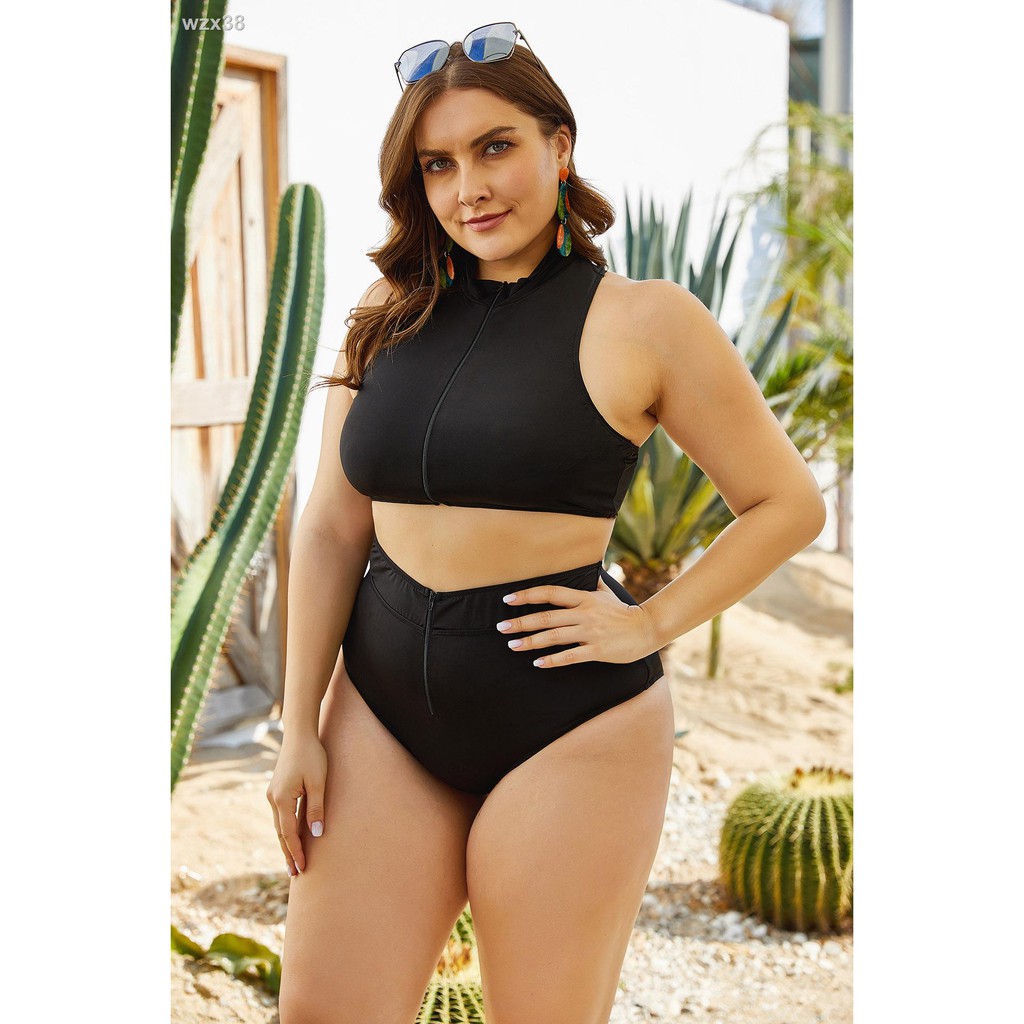 Bộ Đồ Bơi 2 Mảnh Màu Đen Cho Nữ Size 2xl-5xl | BigBuy360 - bigbuy360.vn