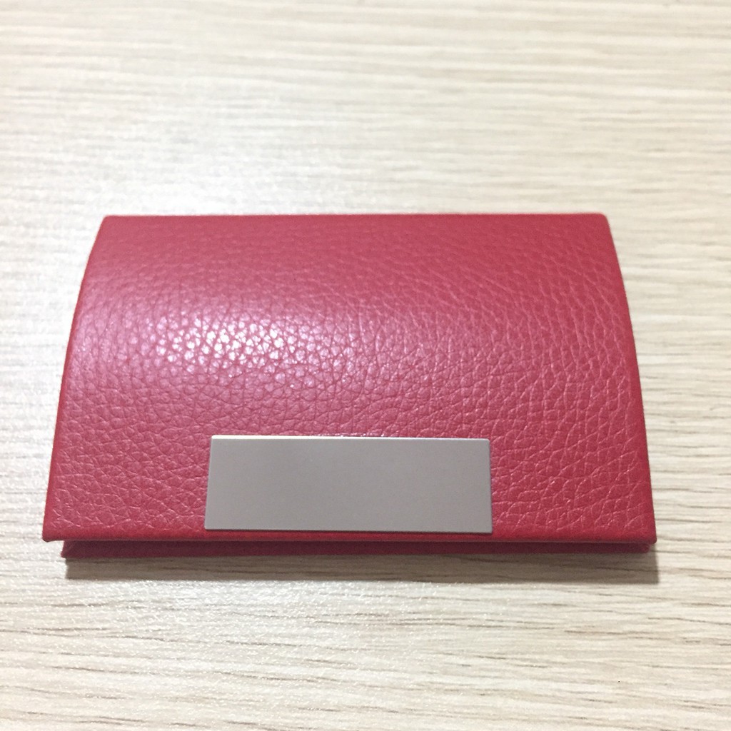 [QUÀ TẶNG] Hộp name card tại hà nội HC06 màu đỏ cao cấp cho nữ [VÍ ĐỰNG CARD]