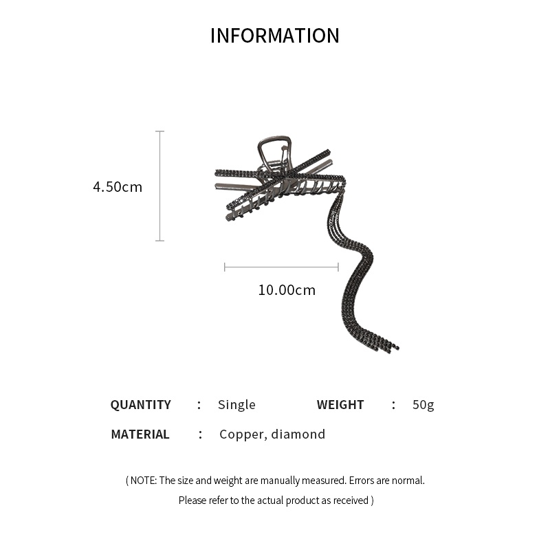 Kẹp Tóc Đính Đá Tua Rua Thời Trang Hàn Quốc