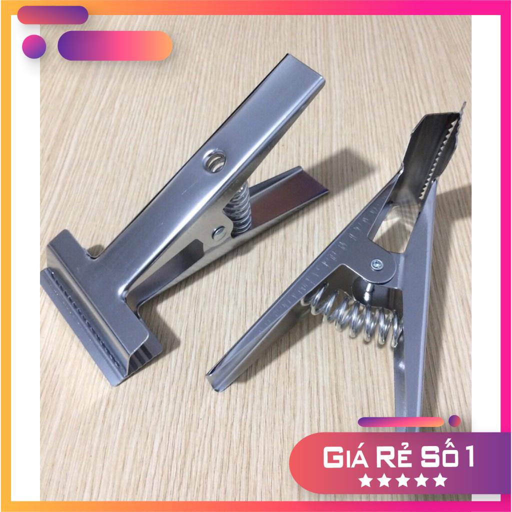 Kẹp vải nằm cán dài có răng cưa và không răng cưa