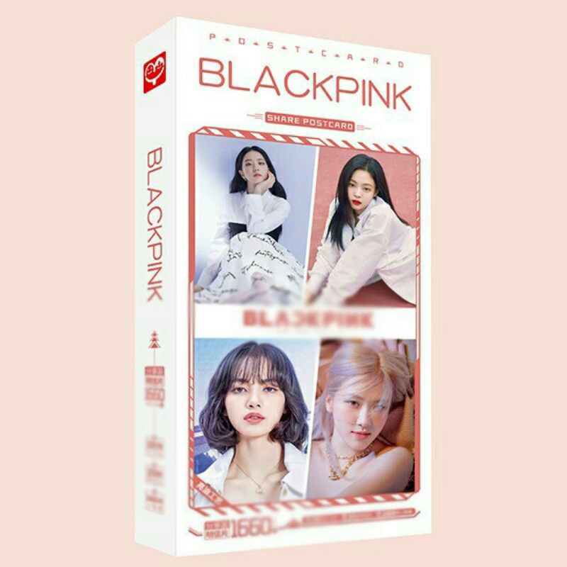 Hộp ảnh Postcard BLACK PINK Lisa Jennie Jisoo Rose idol thần tượng kpop sticker