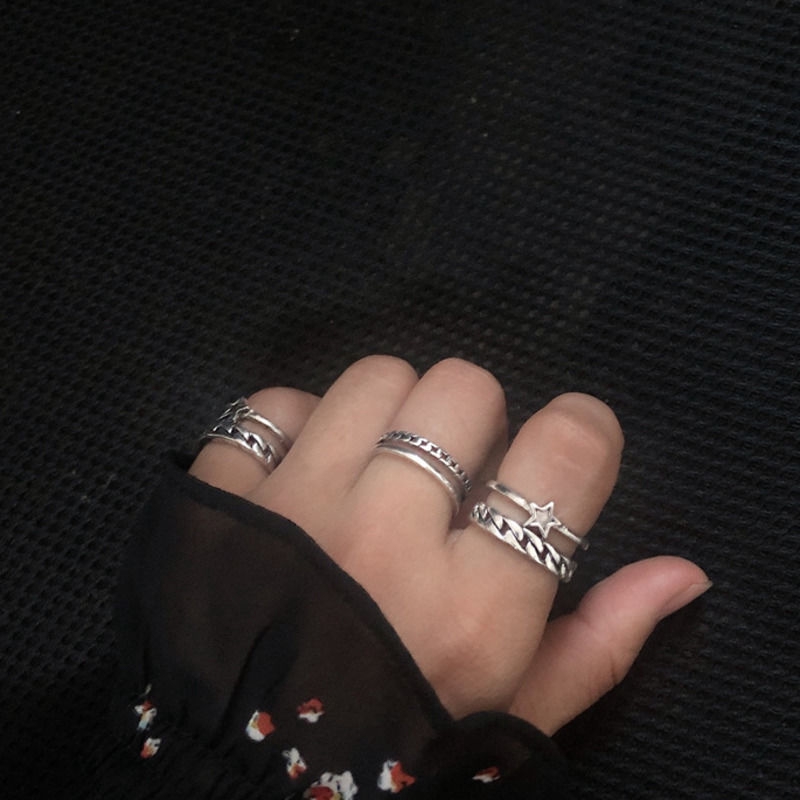 Nhẫn Hình Ngôi Sao Năm Cánh Phong Cách Hàn Quốc 22290