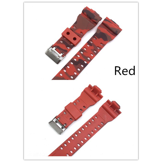 Dây đeo đồng hồ từ silicon họa tiết rằn ri thay thế cho CASIO G-Shock GA-110/ 100/ 120/ GD120