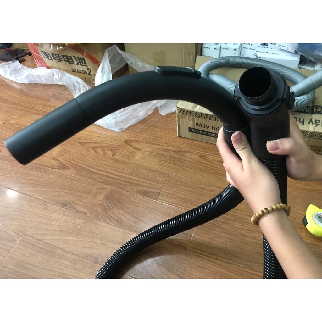 Ống hút bụi gân nhựa 1.5m đường kính 32mm kèm 2 đầu hút - Đầu ống hút cho máy hút bụi