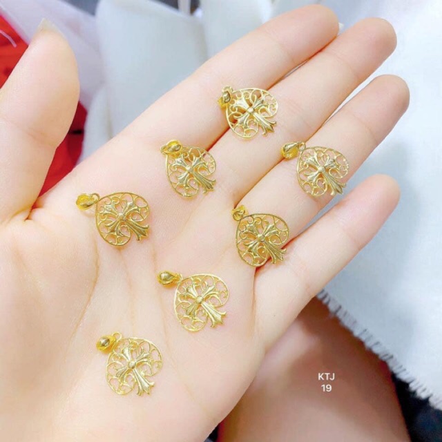 Dây chuyền vàng 10kara mặt lá Bồ đề