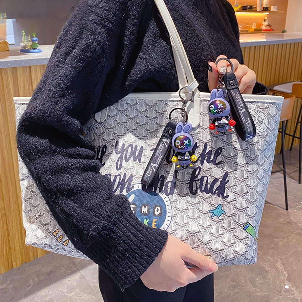 Móc Khóa Gắn Búp Bê Tạo Hình Gấu Thỏ Phi Hành Gia Hoạt Hình Sáng Tạo Thời Trang unisex