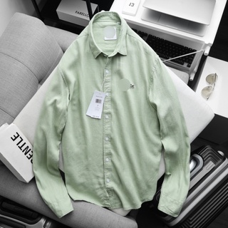 Áo Sơ Mi Linen Nam Màu Đậu Pastel Hàn Quốc Bigsize ( 55kg - 100kg )  , Sơ Mi Đũi Nam Tay Dài Form Suông