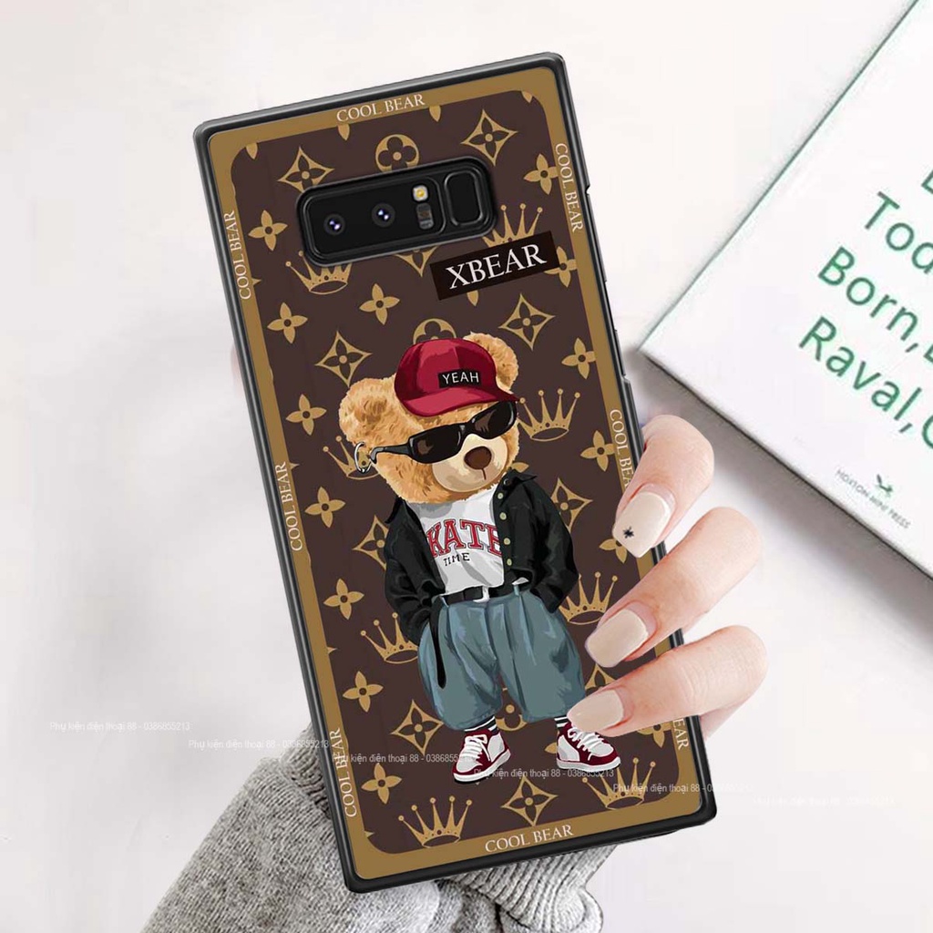 Ốp Samsung Note 8 cool cat dor@emon, cute bear, thương hiệu phong cách ốp lưng cao cấp