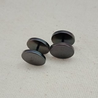 Bông tai nam chấm tròn đen size lớn hàng đẹp cao cấp phụ kiện trang sức idol hàn quốc - MLR