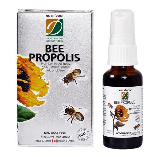 [Mã 66FMCGSALE hoàn 8% xu đơn 500K] Bee Propolis - Keo ong xịt NutriDom hỗ trợ giảm ho hiệu quả