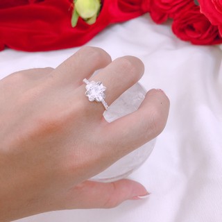 Nhẫn Nữ Bạc Ta Đính Đá Siêu Đẹp  BD09