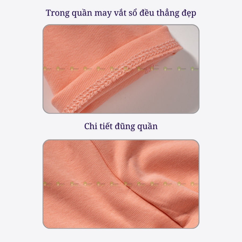 Leggings Cotton Spandex Cho Bé Gái Co Giãn 4 Chiều Bo Gấu, Quần Dài Cho Bé Mặc Đi Chơi, Đi Học LGD2201