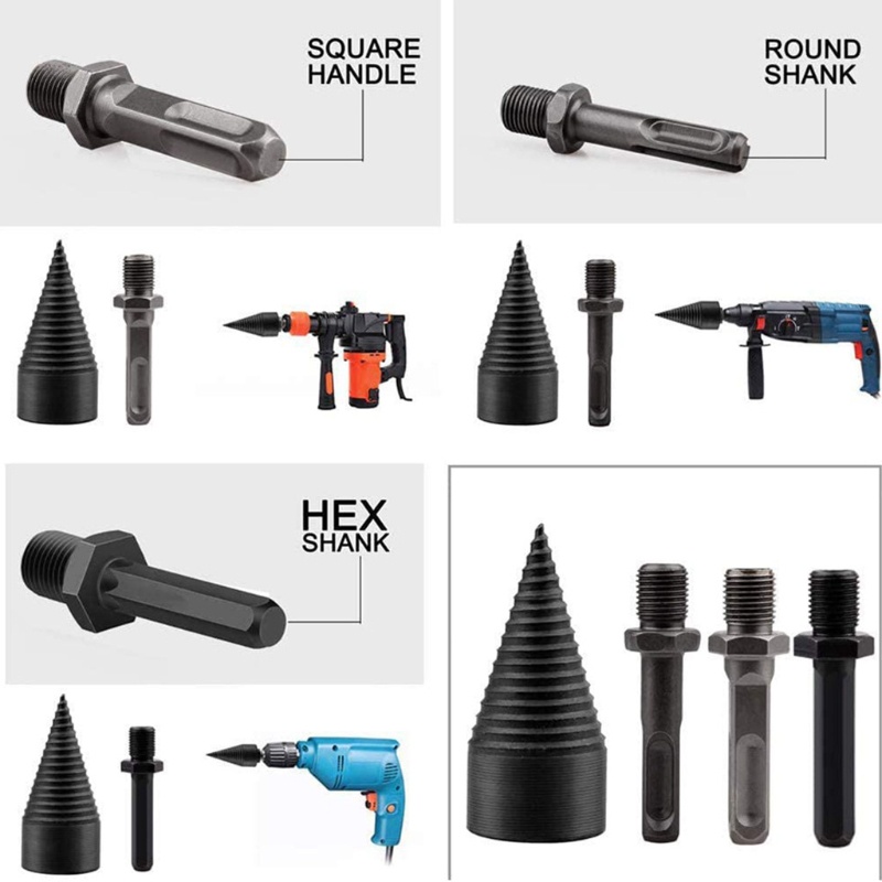 Bộ 4 Mũi Khoan Tháo Rời Được Hình Nón