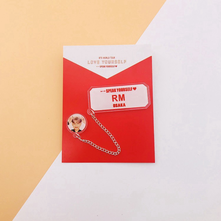 Sale 68% Kpop BTS Speak Yourself 5th Muster tại Nhật Bản Concert Chuỗi trâm cài áo Ghim cài ngực, SUGA Giá 36000 đ -