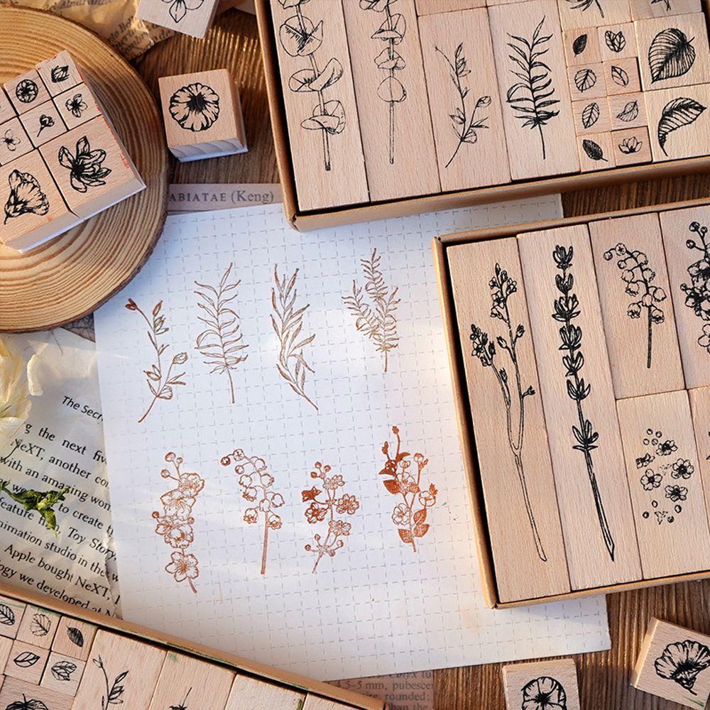 Con Dấu Bằng Gỗ Cao Su Dùng Trang Trí Sổ Tay / Nhật Ký DIY