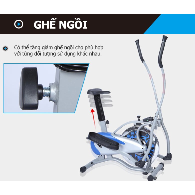 Xe Đạp Tập iBike 4000 – Có Yên- Xe đạp tập giảm cân tập toàn thân tập cho người già người tai biến.