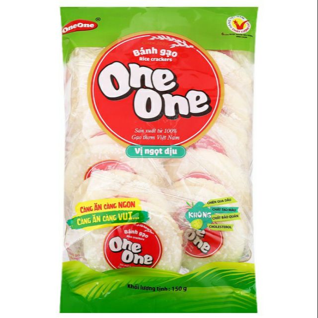 Bánh gạo vị ngọt dịu nhẹ oneone 150g/1gói