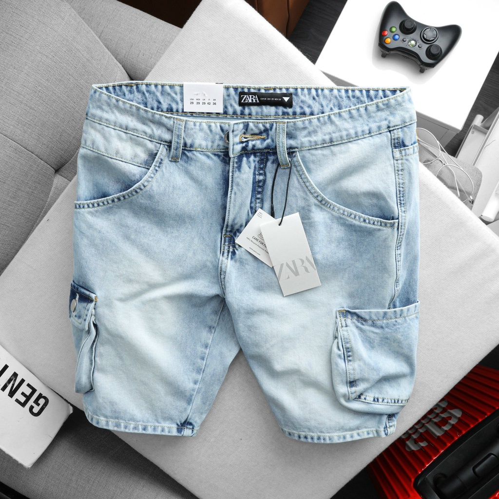 QUẦN SHORT JEAN TÚI HỘP VẢI DƯ VNXK CHÍNH HÃNG