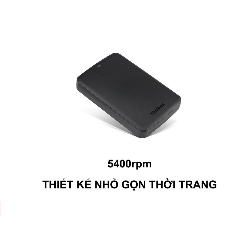 Ổ cứng di động HDD Box TOSHIBA CANVIO BASICS 500GB 2.5’’ USB 3.0 Chính Hãng