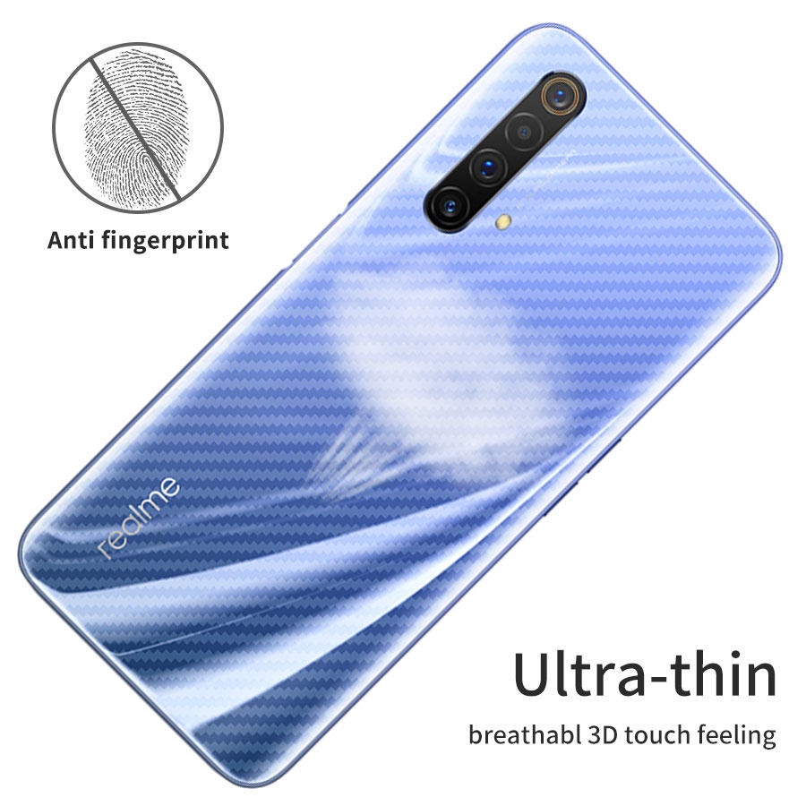 Miếng dán mặt lưng cacbon chống vân tay,xước Realme 5 6 7 8 9 Pro 5i 6i 7i 9i C3 C11 C12 C15 C17 C20 C21Y C25 C25S C25Y C35 Narzo 50 50i 30A