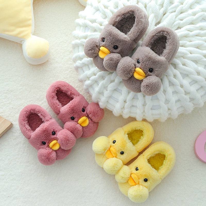 Giày cotton đi trong nhà kiểu hoạt hình xinh xắn ấm áp cho bé