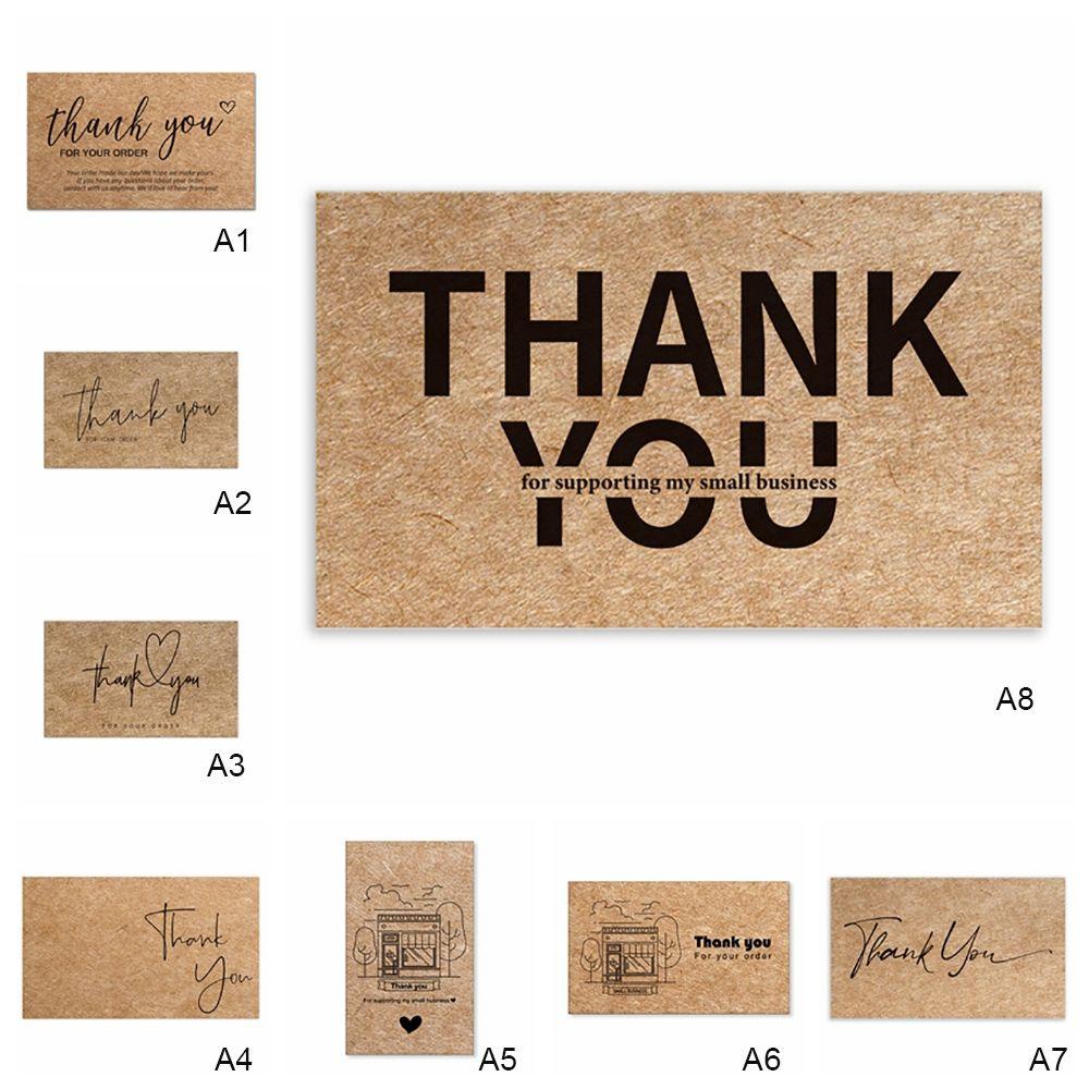 Set 30 Thẻ Quà Tặng Trang Trí In Chữ Thank You Enterprise