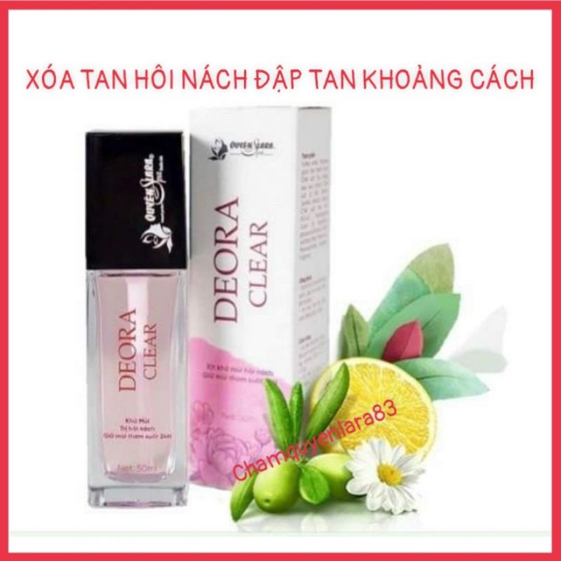 xịt khử mùi hôi nách hôi chân DEORA CLEAR Quyên lara 50ml giúp nách thông thoáng,trắng da vùng nách