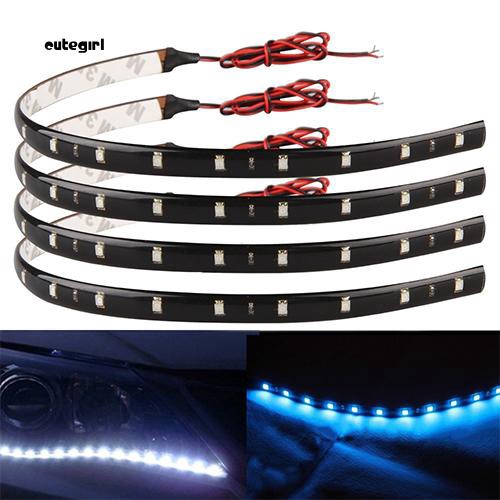 Set 4 dải đèn LED 30cm 3528 SMD cho xe hơi không thấm nước