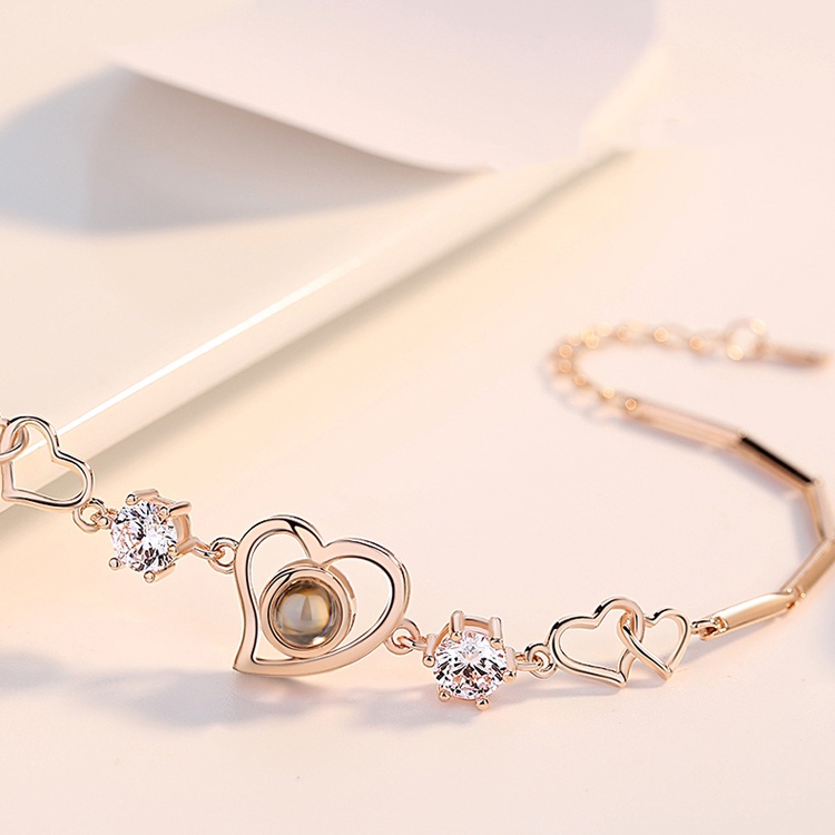 Lắc tay bạc nữ hình trái tim  - Vòng Tay Bạc cao cấp mẫu tự thiết kế của M.lady Jewelry