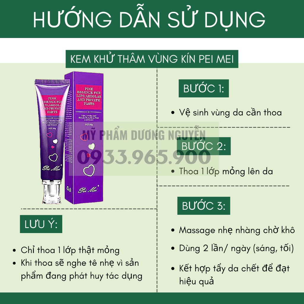 Chống Thâm Môi - Làm Hồng Môi - Nhũ Hoa - Vùng Kín Pei Mei Sexy Pink Bioaqua 30g