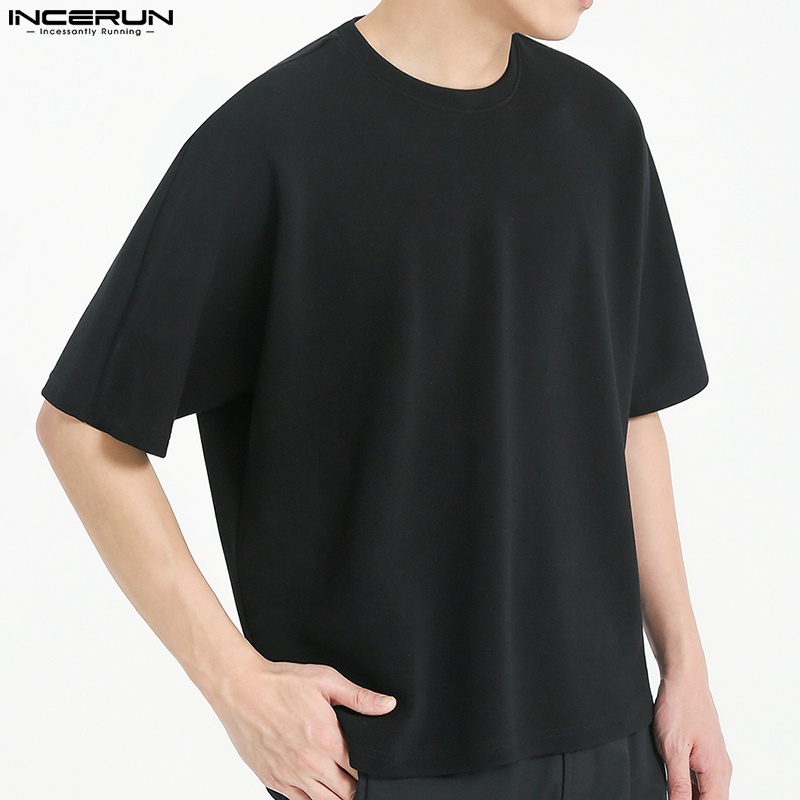 Áo thun nam INCERUN ngắn tay đơn giản thời trang size S-5XL