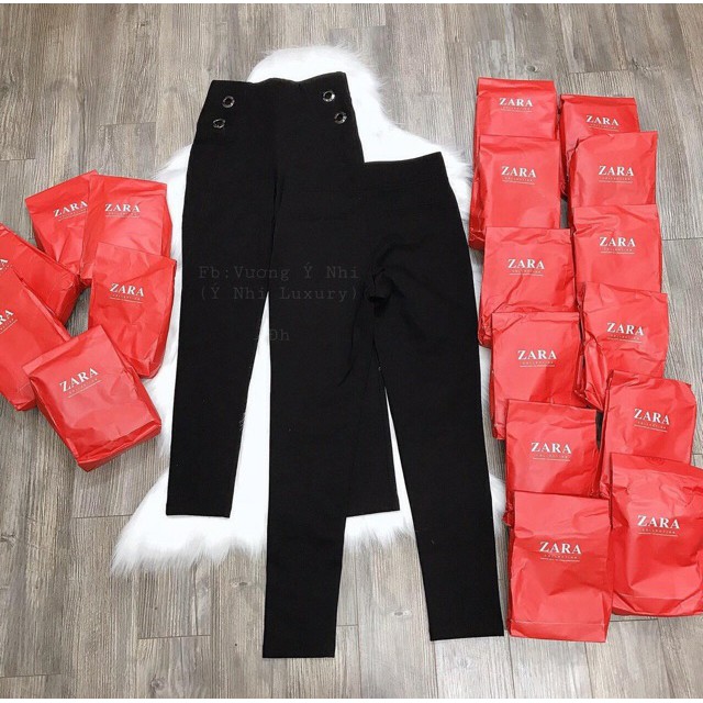 Quần Legging Cạp Cao Phối Oze