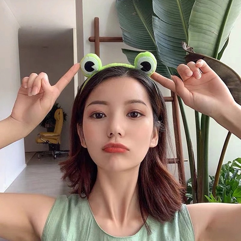 Băng Đô Cài Tóc Hình Chú Ếch Dễ Thương Phong Cách Hàn Quốc