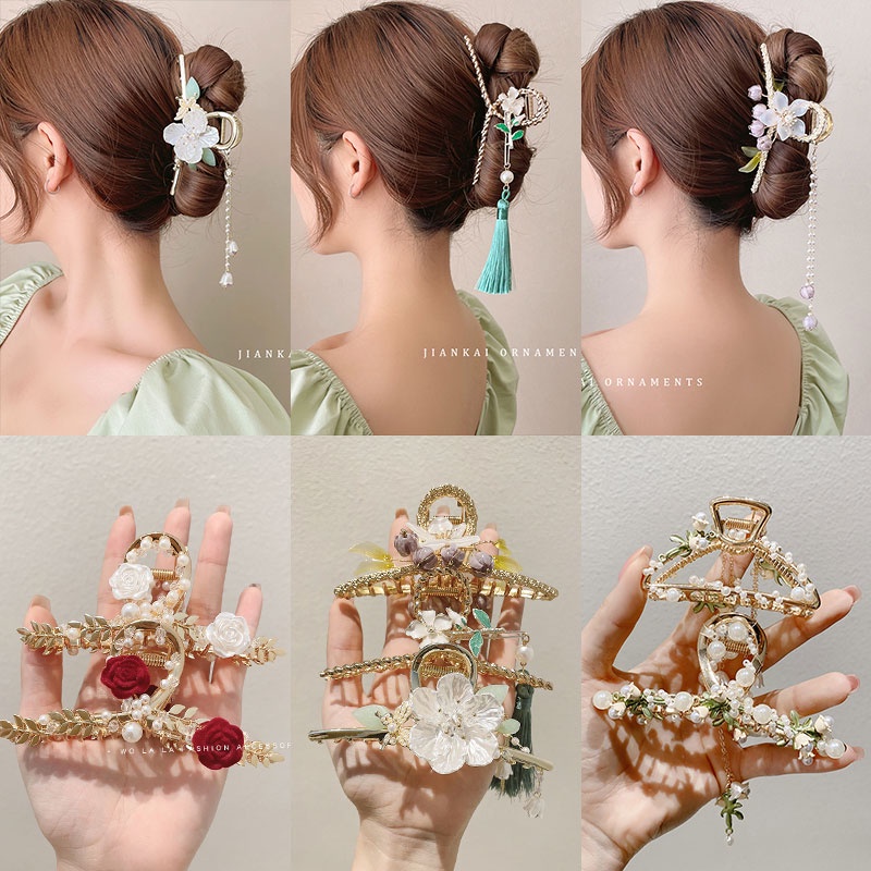 Kẹp Tóc Phối Tua Rua Phong Cách Hàn Quốc