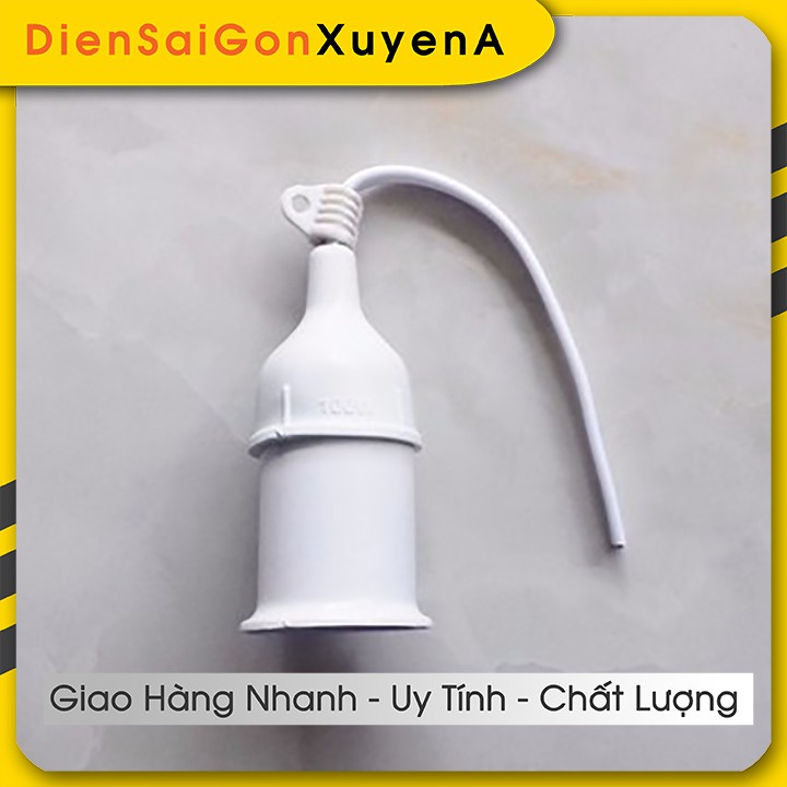 Đui Đèn Trắng Kín Nước E27 - phân phối bởi Điện Sài Gòn Xuyên Á