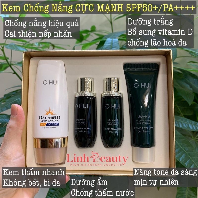 [CHÍNH HÃNG] Bộ kem chống nắng Ohui Ultra Sun Block SPF50+/PA++++ Special Set (3 SP)