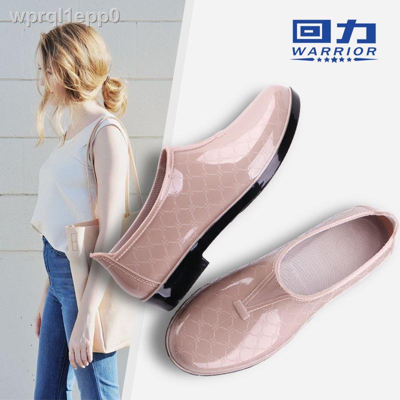 ™Giầy đi mưa cạp trễ, giầy chống nước nữ, giầy đi mưa nữ, phong cách thời trang ống ngắn, giầy cao su chống trơn nhà bếp
