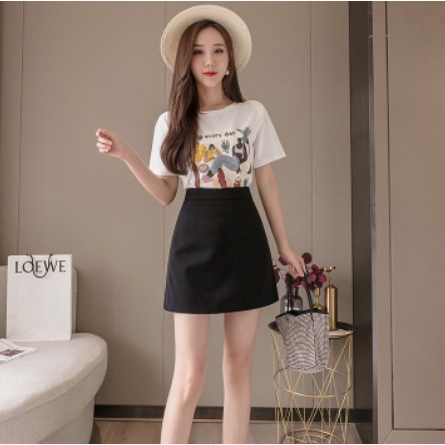 Chân váy nữ chữ A dáng ngắn chất tuyết mưa có quần lót bên trong mặc cực xinh CV15