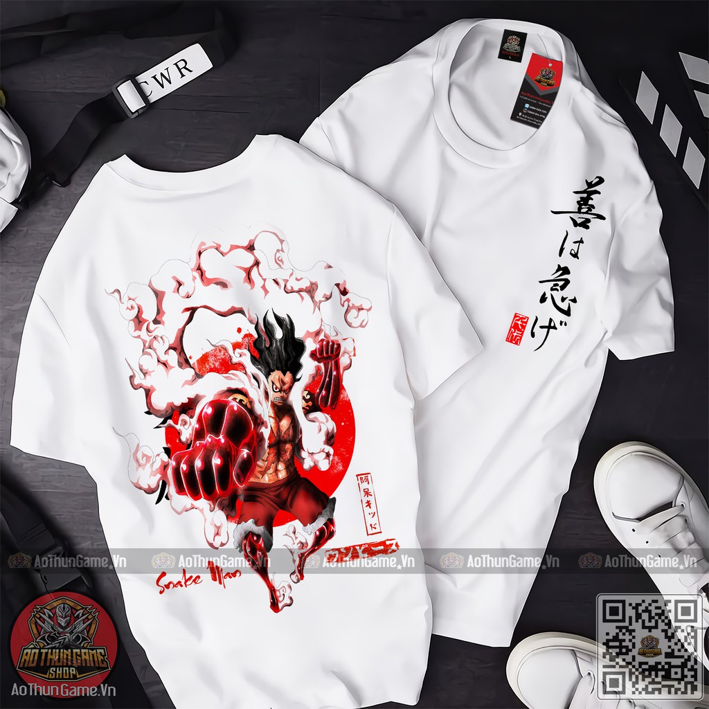 ☘️ Áo thun Luffy gear 4 snake man mới / Áo One Piece Đảo Hải Tặc 3D T-shirt white Monkey D Luffy ATT04 [AoThunGameVn]