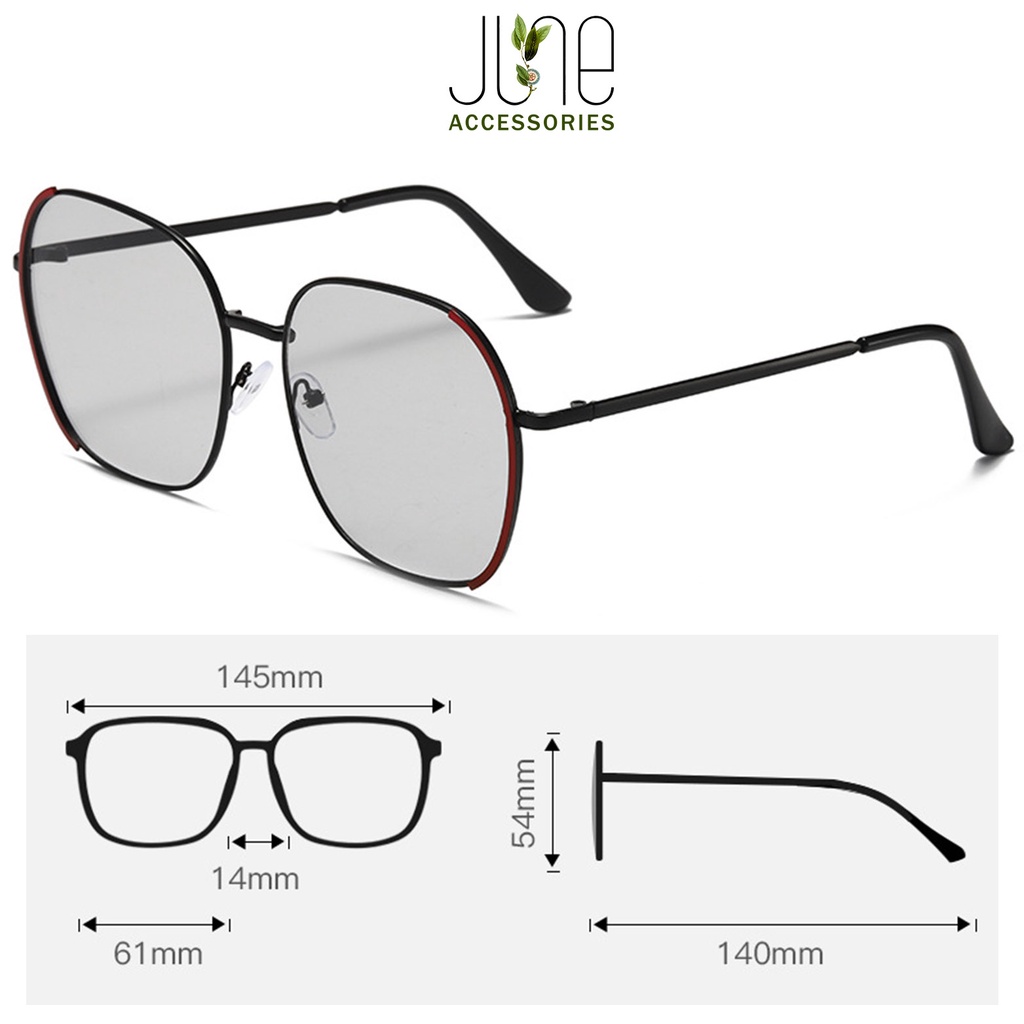 Kính râm nữ thời trang Hàn Quốc kính mát chống tia UV400 gọng thép thời trang June accessories