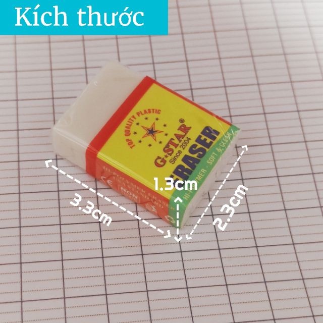 Combo 3 viên Gôm-Tẩy GSTAR Trắng-Đen-Màu E207 E108