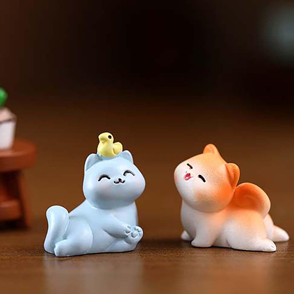 Mô Hình Chú Mèo Dễ Thương Dùng Trang Trí Tiểu Cảnh